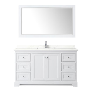 WYNDHAM COLLECTION Avery Free Standing Single Bathroom Vanity with Top