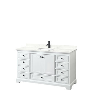 WYNDHAM COLLECTION Deborah 60'' Single Bathroom Vanity with Quartz Top
