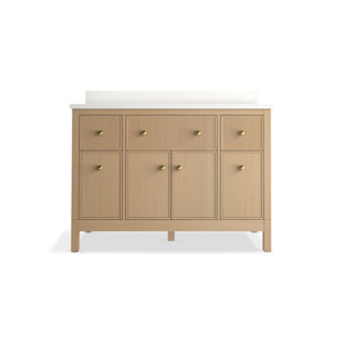 KOHLER Malin By Studio McGee 48 in. Bathroom Vanity Cabinet With Sink And Quartz Top