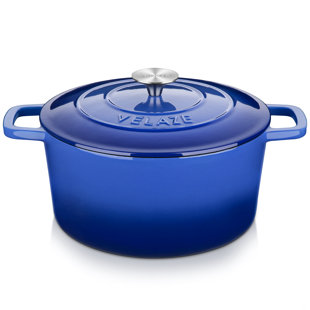 Velaze ZTF01 5.3 Quarts Non-Stick Enameled Cast Iron Round Dutch Oven