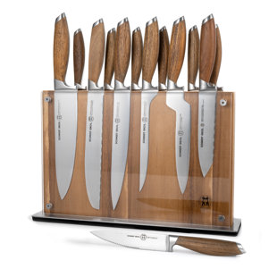 Schmidt Brothers Cutlery For The Home Chef 15 Piece High Carbon Stainless Steel Knife Block Set