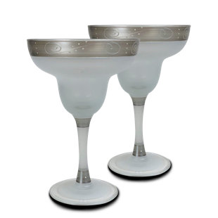 GOLDEN HILL STUDIO Heirloom Swirl 9 oz. Margarita Glass (Set of 2)