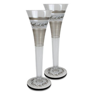 GOLDEN HILL STUDIO Pewter Vine Flute Set (Set of 2)
