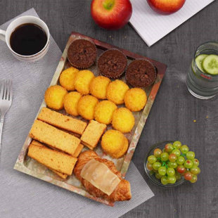 RADICALN Marmor Krafts Handmade Marble Rectangular Serving Tray 1