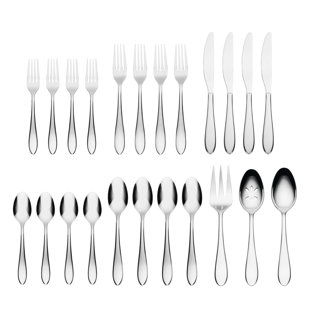 Wayfair Basics® Burkley Mirror 18/0 Stainless Steel 23-Piece Flatware Set
