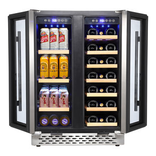 Euker 23" 40 Bottle or 55 Can Dual Zone Wine & Beverage Refrigerator