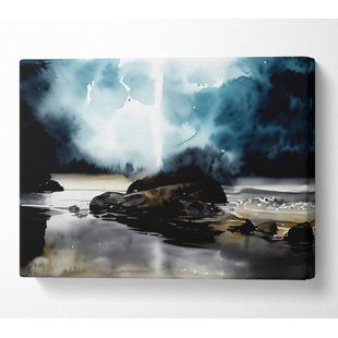 HOUSE OF HAMPTON Storm on the Beach - Wrapped Canvas Art Prints