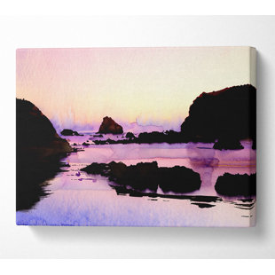 HOUSE OF HAMPTON Mystical Lilac Ocean - Wrapped Canvas Art Prints