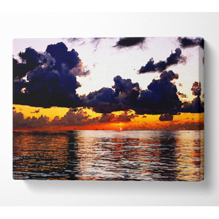 HOUSE OF HAMPTON Golden Yellow Ocean - Wrapped Canvas Art Prints