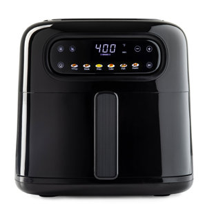 ARIA AIR FRYERS Aria 4.7 Qt. Air Fryer Compact Design with 6-In-1 Cooking Presets and Colorful Menu Icons