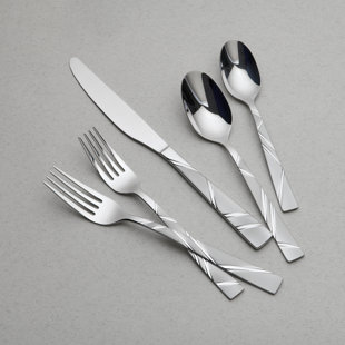 ORNATIVE FLATWARE JONAH Sand Finish 20 Pieces Flatware Set