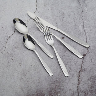 ORNATIVE FLATWARE CIAN Sand Finish 20 Pieces Flatware Set