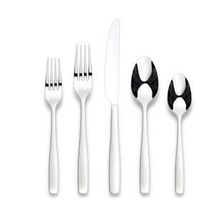 ORNATIVE FLATWARE Eloise 18/0 Silver Stainless Steel Flatware Set