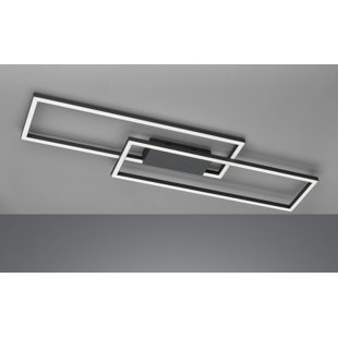 FISCHER & HONSEL GMBH Deckenleuchte, Seth | Schwarz | Deckenprojektion: 4,5 cm Stufenlos dimmbar mit Fernbedienung | Tunable White (CCT) 1 x LED 28,0 W 2700 / 6500 K inkl. 4600 Lm