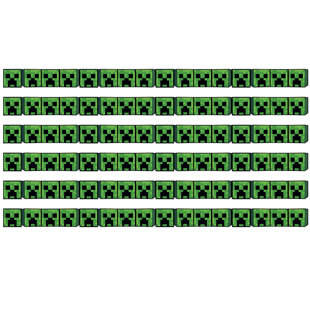 EUREKA® Minecraft Creeper Lineup Wide Trim Set (Set of 6)
