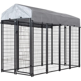 FLUFFYPAW 72'' H 12 Panel Steel With Door