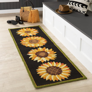 PLOW & HEARTH Floral Outdoor Safe If Covered Rug