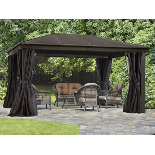 GAZEBO PENGUIN Venus 14 Ft. W x 12 Ft. D Metal Patio Gazebo