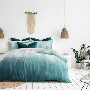 ALIVIO LINENS Moonlight Teal 3 Piece Duvet Cover Set