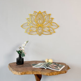 LANGLEY STREET Metal Mandala Lotus Flower Wall Art