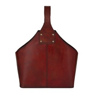 17 STORIES Leather Handmade 2 Bottle Wine Holder with Carrying Handle