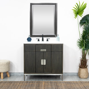 SAGEHILL DESIGNS Illustra 36'' Single Bathroom Vanity Base Only in Shale