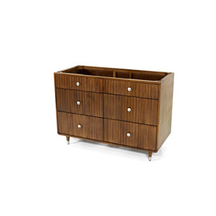 SAGEHILL DESIGNS Kaiya Bay 48'' Double Bathroom Vanity Base Only in Fruitwood