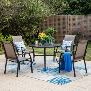 WILDON HOME® Basima 4 - Person Square Outdoor Dining Set