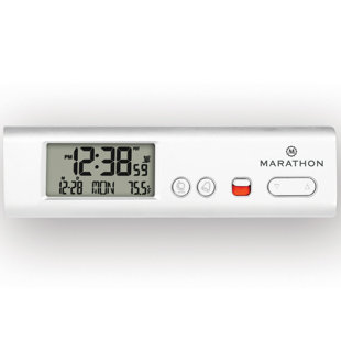 MARATHON WATCH COMPANY Digital Atomic Tabletop Clock with Alarm