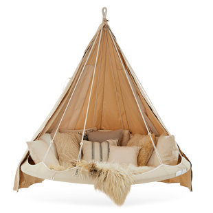 TIIPII BED Porch Swing with Canopy