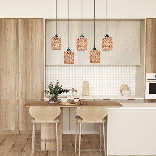 BREAKWATER BAY Leaver 5 - Light Kitchen Island Linear Pendant