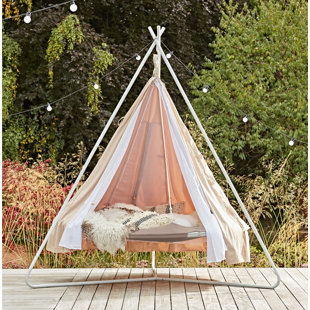 Classic TiiPii Bed Porch Swing with Stand & Outdoor Cover, 6ft Large