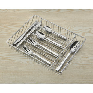 ORNATIVE FLATWARE ANAKIN 18/0 Stainless Steel Silver 42 Pieces Flatware Set with Buffet