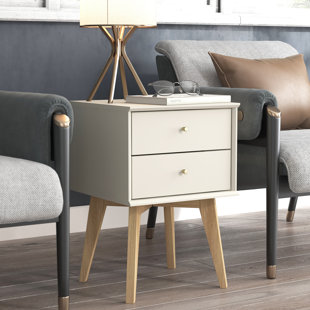 NORDEN HOME Abby Corda 2 Drawer Bedside Table
