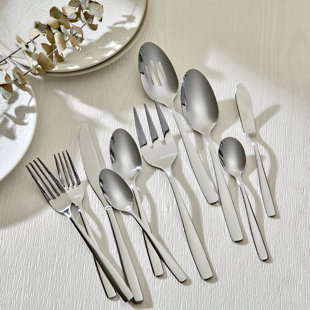 ORNATIVE FLATWARE ELOISE 18/0 Silver Stainless Steel Flatware Set