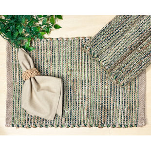 LONGSHORE TIDES Sonya Jute Gingham Rectangle Placemat (Set of 4)