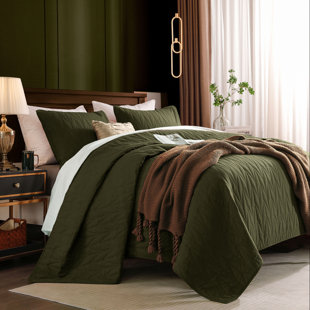 WONDERFUL TEXTILE Wonderful 100% Cotton Reversible 3 Piece Quilt Set