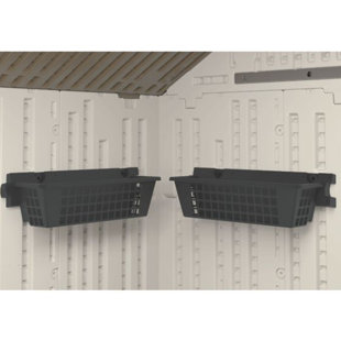 Suncast Basket Shed Accessory in Black (Set of 2)