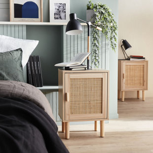 FJØRDE & CO Mann Manufactured Wood Bedside Table