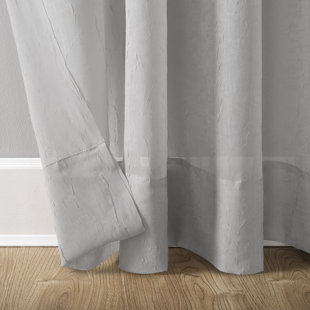 CHARLTON HOME® Maxon Crushed Sheer Voile Rod Pocket Curtain Panel