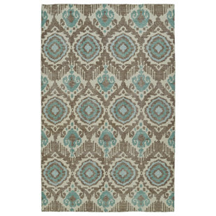 KALEEN Relic Oriental Wool Hand-Knotted Area Rug in Light Brown