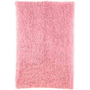 NULOOM Flokati Wool Dusky Rose Area Rug