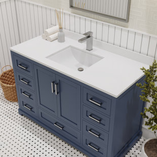 AYNA DECORS Maya 48'' Single Bathroom Vanity with White Quartz Top