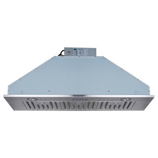 HOME BEYOND 36" 600 CFM Ducted Insert Range Hood With Hood Push Button Controls,LED Lights and Permanent Filter