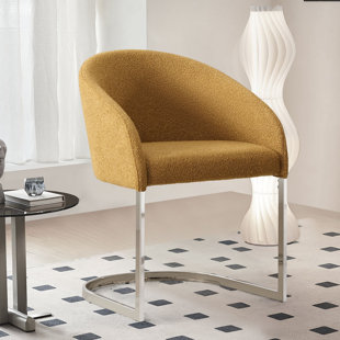 WROUGHT STUDIO™ Hannegan Low Back Boucle Upholstered Arm Chair