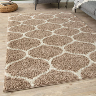 THE RUGS Myshaggy Rugs Trellis Design in Beige | 384 BI