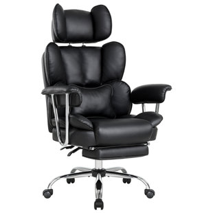 INBOX ZERO Magne Cotton Office Chair with Headrest