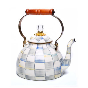 MACKENZIE-CHILDS Sterling Check® Tea Kettle