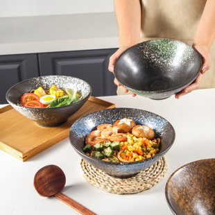 Decosignature 6 Piece Stoneware Ramen Bowl Set - Service for 2