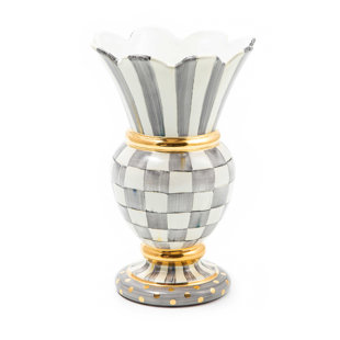 MACKENZIE-CHILDS Sterling Check® Great Vase
